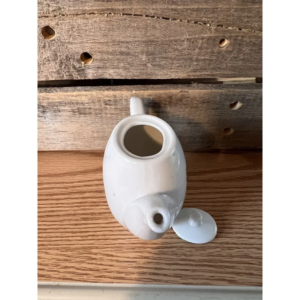 Vintage Porcelain Child's Teapot with‎ Boy and Girl Japan